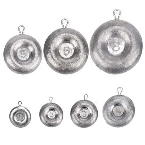 THKFISH Fishing Weights Kit - Inline, Trolling, Double Ring, Tor-pedo, Catfishing, Saltwater & Surf Fishing Weights - Coin, Disc & Pyramid Sinkers