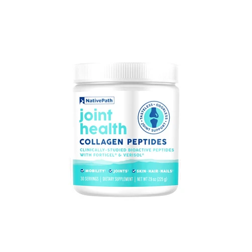 NativePath Joint Health Collagen Peptides, Type 1 & 3 Peptides, with Fortigel and Verisol, 7.9 Ounce, 30 Servings