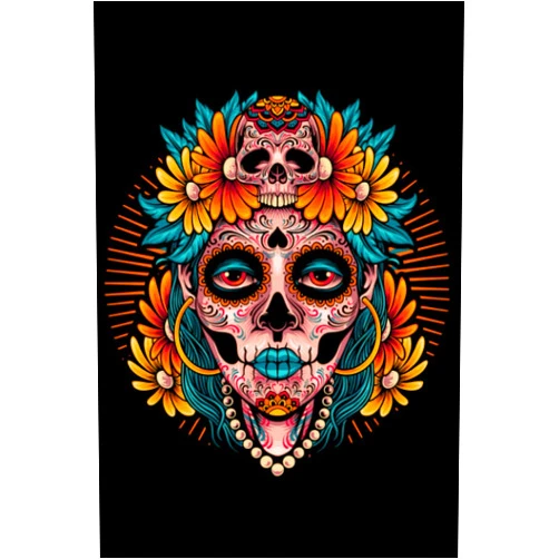 Dia De Los Muertos Notizbücher Dia De Los Muertos Camiseta Tag der Toten Halloween Kostüm: DIN A5 Kariert 120 Seiten / 60 Blätter Notizbuch Notizheft Notiz-Block Día de Muertos Tradición Festividad Cráneo Designs (German Edition)
