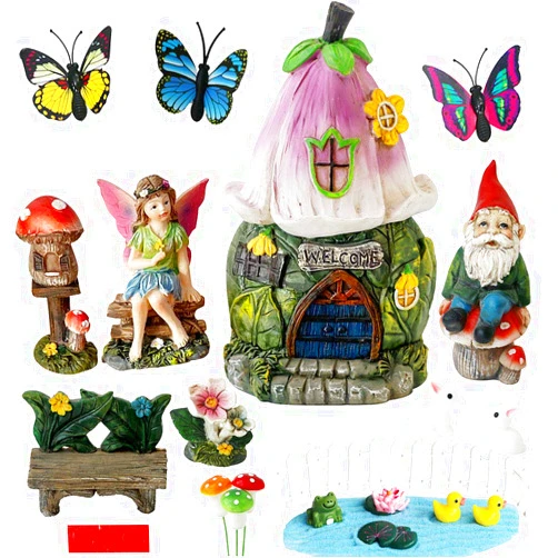 BangBangDa Miniature Fairy Garden Decor-Accessories - Flower Fairies Garden Kit Gnome Figurines Statue Set Indoor Outdoor Garden Decoration Birthday Gardening Gifts for Girl Boy Mother Girlfriend