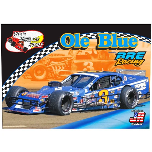 Generic Wes's Model Car Corner by JR Salvinos WMCC-10003 1/25 Scale Ole Blue Asphalt Modified Race Car Plastic Model Kit - Assembly Required