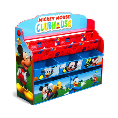 Delta Children Deluxe Book & Toy Organizer, Disney Mickey Mouse