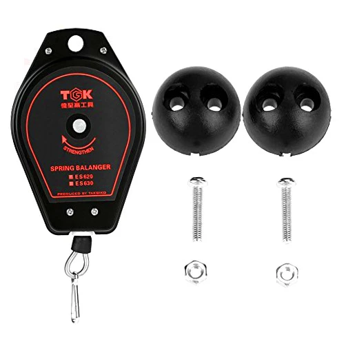 TOPINCN Spring Balancer Retractable 0.6~2.0kg Capacity Heavy Duty Hanging Tool Holder Hanger Assembly-line Fixtures ES620(Black)