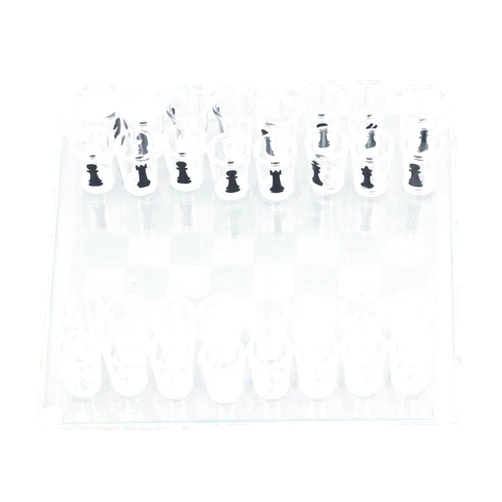 Yosoo Health Gear Shot Glass Chess Set Drinking Game Set, Clear Glass Chess Board with Shot Glass Chess Pieces 8.9x8.9in, Sturdy Plastic and Glass Chess Drinking Game Shot Glass Chess