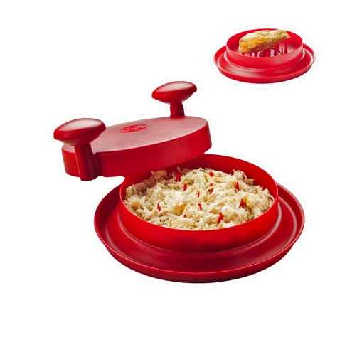 FusionBrands ShredMachine, Red -The Quick, Easy to Use Alternative to Bear Claws Meat Shredder for Pulled Pork, Beef, Chicken, & More - BPA Free Hand Shredder with Easy to Grip Handles, Non-Skid Base