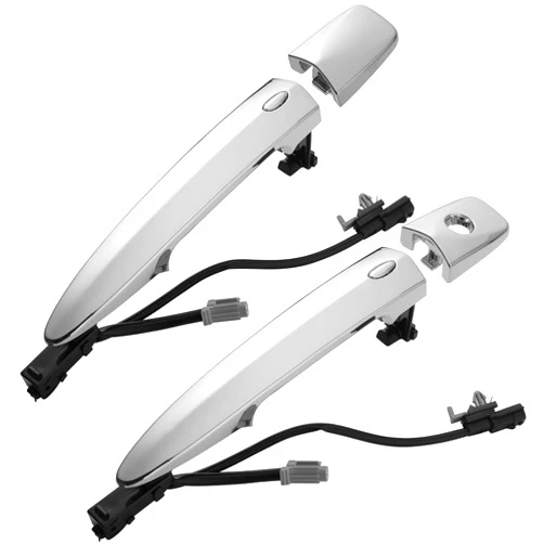 Lcyolada 2PCS Front Left and Right Exterior Door Handles for Nissan Sentra 2013-2018,Nissan Murano Maxima 09-2014, Nissan Leaf 2011-2017 806469N00A Chrome