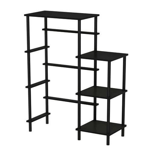 Furinno Turn-N-Tube Toolless Kitchen Storage Shelf Tall, Americano/Black