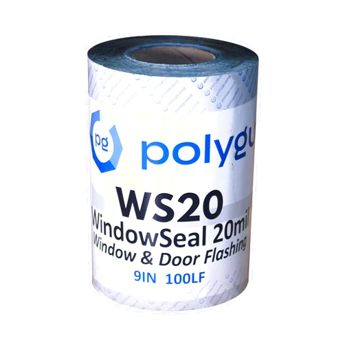 POLYGUARD WindowSeal Window Flashing Tape 9 inch x 100 feet, 20mil Thick. Waterproof, Self Adhering & Self Sealing. for Window and Door Frames