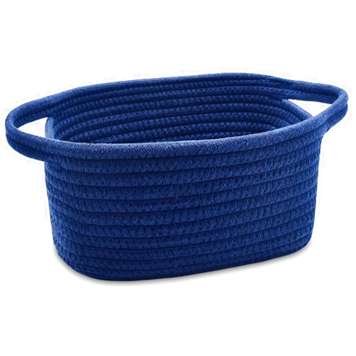 ABenkle Small Storage Basket - Mini Cute Cotton Rope Woven Shelf Basket for Nursery, Spa, Empty Gift - XS