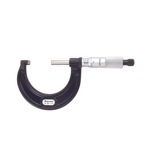Starrett Outside Micrometer with One-Piece Spindle, Satin Chrome Finish and Advanced Sleeve Design - Quick and Easy Adjustment, 1-2 Inch Range, .001 Inch Graduations - 436.1XRL-2