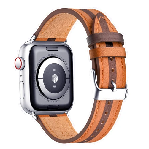 WFEAGL Compatible with Apple Watch Band 41mm 40mm 38mm 45mm 44mm 42mm Women Men Colorful Design Bicolor Leather Strap for iWatch SE Series 7 6 5 4 3 2 1 (Brown Black 41mm 40mm 38mm)