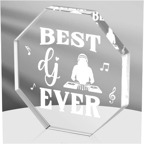WATINC Appreciation Gifts Award for DJ - Thank You Disc Jockey Gifts, Acrylic Music Deejay Plaque Table Sign, Djing Centerpiece Desk Accessories for Birthday, Thanksgiving Day