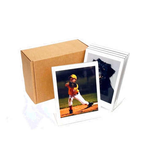 LAGIPA 3.5 x 4.25” Polaroid Picture Frame for Now i-Type/600/SX-70, Acrylic Picture Frame for Polaroid OneStep+/Instax Wide 300/200/210/ Films, Desktop Display (5 Pack)