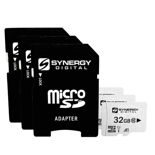 Synergy Digital 32GB Micro SDHC Secure Digital UHS-I Memory Cards, Compatible with ZTE N880 Cell Phone - Class 10, U1, 100MB/s, 300 Series - Pack of 3