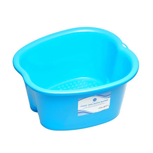 AllSett Health Foot Soaking Bath Basin – Large Size for Soaking Feet | Pedicure and Massager Tub for at Home Spa Treatment | Callus, Fungus, Dead Skin Remover, Blue