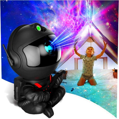 FSSQBFLC Astronaut Galaxy Projector, Star Projector Galaxy Light, Night Light for Kids, Nebula Ceiling LED Lamp, Room Decor, with Timer and Remote, Gifts for Birthdays