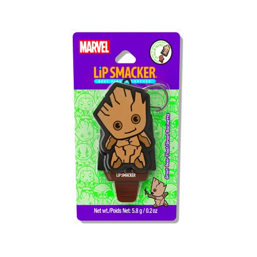 Lip Smacker Marvel Guardians of the Galaxy Lippy Pals, Clear & Glossy, Fun & Giftable, Cruelty Free – Groot Beer (Keychain)