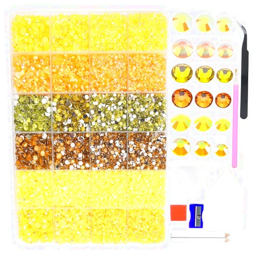 Sunfairy 33000PCS 3 4 5Mm Jelly AB Resin Non Hot Fix Rhinestones Flatback Crystals Strass Glitters Stone for DIY Decoration Round Shape Rhinestones Crafts Nail Face Art Shoes Diamond Painting (V11)