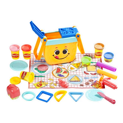 Play-Doh Picnic Shapes Starter Set, Preschool Toys for 3 Year Old Girls & Boys, Play Food, 12 Tools & 6 Modeling Compound Colors