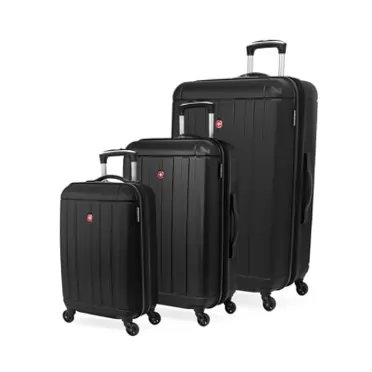 SwissGear Unisex-Adult 6297 Hardside Expandable Luggage with Spinner Wheels Carry-On 18-Inch Black