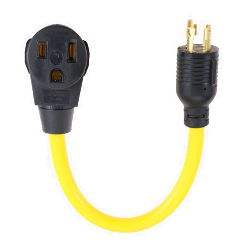 SURIEEN NEMA L14-30P to 6-50R Generator Welder Adapter Plug Cord 1.5FT, 4 Prong to 3 Prong Generator Adapter 125/250V, Heavy Duty Welder Adaptor Extension Cord STW 10AWG, UL Listed