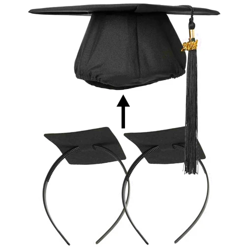 Aolamegs Graduation Cap Headband Insert, Firm Anti-Fall Hair Band for Grad Cap,Secure Hairstyle for Graduates,Students,Women