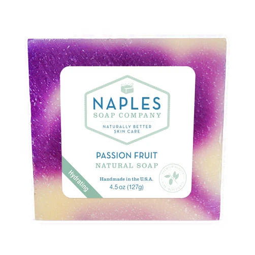 Naples Soap Company Naturally Better Skin Care Naples Soap Company Natural Shea Butter and Olive Oil Soap Bar – Antioxidant-Rich, Naturally Moisturizes for Smooth, Supple Skin – No Harmful Ingredients – Passion Fruit, 4.5 oz