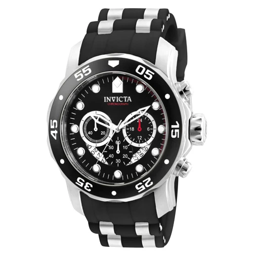 Invicta Men's 6977 Pro Diver Collection Stainless Steel Watch, Blue Dial Black Polyurethane Watch