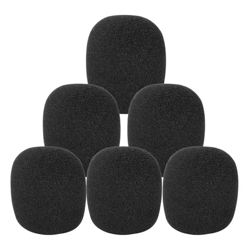 ChromLives Windscreen for SM57, 6Pack Microphone Pop Filter Compatible with Shure SM57, Mic Foam Replacement Cover for Shure SM57, for Noise Reduction By ChromLives, Black