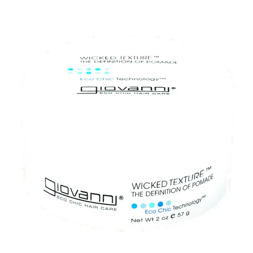GIOVANNI Wicked Texture The Definition Of Pomade - Styling Hair Pomade, Helps to Shape Hair & Smooth Texture, Water Based Pomade that Washes Out Easily, Vegan, Paraben Free, Color Safe - 2 Oz