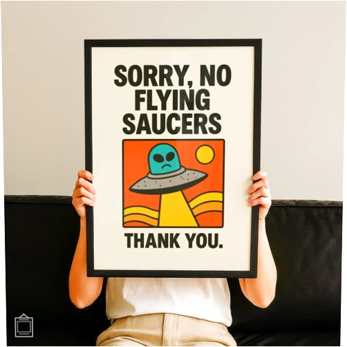 Custom Funny wall art poster with bold typography quote, modern minimalist print for home decor, humorous room art gift idea for living room or bedroom