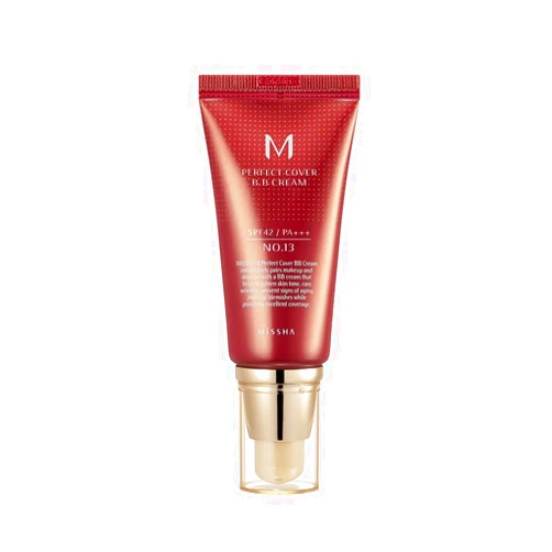 MISSHA M Perfect Cover BB Cream No.13 Bright Beige for Fair Skin SPF 42 PA +++ 1.69 Fl Oz - Tinted Moisturizer for face with SPF