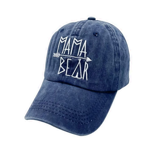 Waldeal Women's Embroidered Mama Bear Hat, Vintage Distressed Denim Mom Baseball Cap