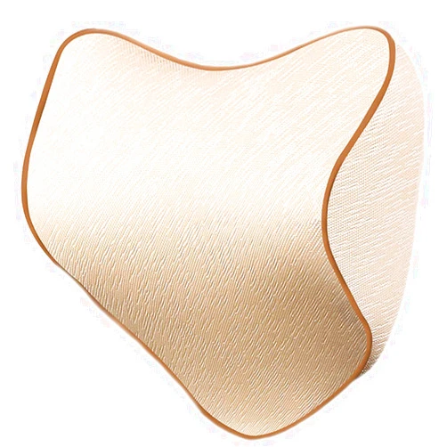 REMIGHTELY BRIGHT Soft Pillow - Slow Rebound Memory Cotton, Fit Curve of The Neck, Can Be Used for Car Seats (Color : Beige)
