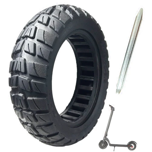 HXYCNNA 10X2.75-6.5 Scooter Tires, 70/65-6.5 Solid Tire, 10 Inch Scooter Tire, 10x2.70-6.5 Tubeless Tire Electric Scooter Wheels Replacement for Hiboy Max3 Alpha Evercross H5 Hover 1