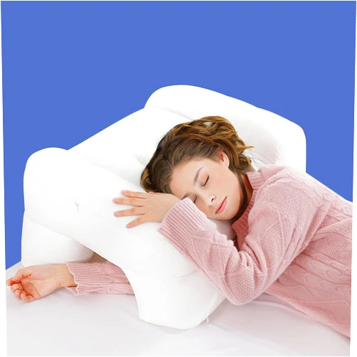 HOMBYS Side Sleeper Pillow with Arm Hole, Shredded Foam Shoulder Pillow for Neck & Shoulder Pain Relief, Multi-angle Armholes for Different Sleeping Positions, Ergonomic Arm Holes Positioner