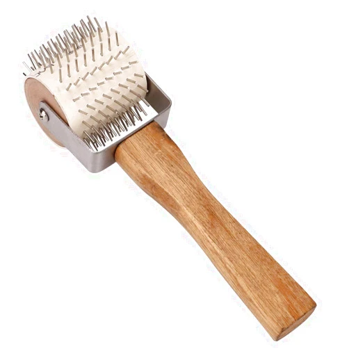 Jeanoko Beekeeping Roller, Stainless Steel Propolis Collector Tool with Wooden Handle, Efficient Extraction for Beekeeper, Easy to Use Ideal Beekeeping Accessory for Propolis Collection