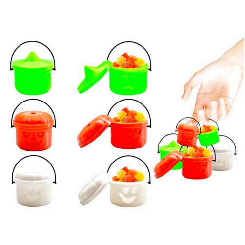 DinganyuEU 3Pcs Halloween Plastic Pumpkin Bucket，Halloween Decorations，Portable Pumpkin Buckets for Trick or Treating Halloween Pumpkin Basket Halloween Treat Bucket.