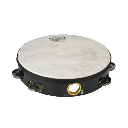 Remo Fiberskyn Tambourine - Quadura Black, 8