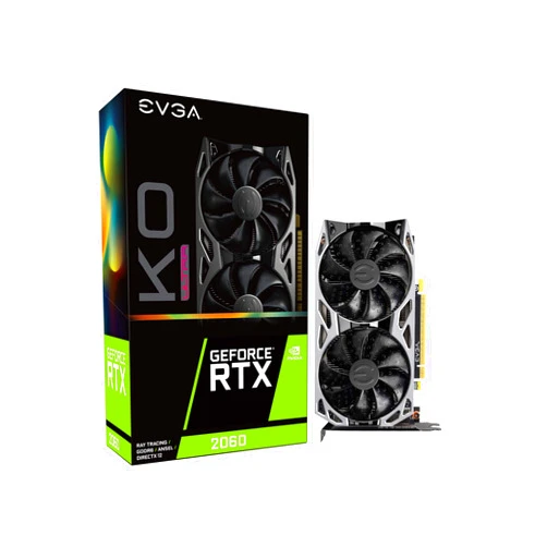 EVGA 06G-P4-2068-KR GeForce RTX 2060 KO Ultra Gaming, 6GB GDDR6, Dual Fans, Metal Backplate