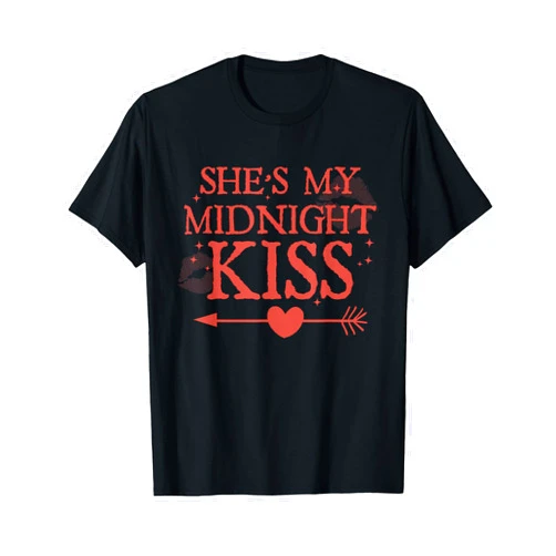 Countdown Event Funny Saying New Year's Eve Party Happy New Year Matching Couples She's My Midnight Kiss T-Shirt
