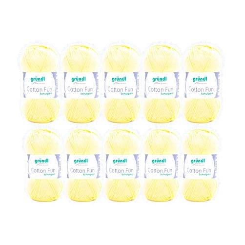 Gründl Cotton Fun Wool Cotton, pastellgelb, 27.00 x 11.00 x 07.00 cm