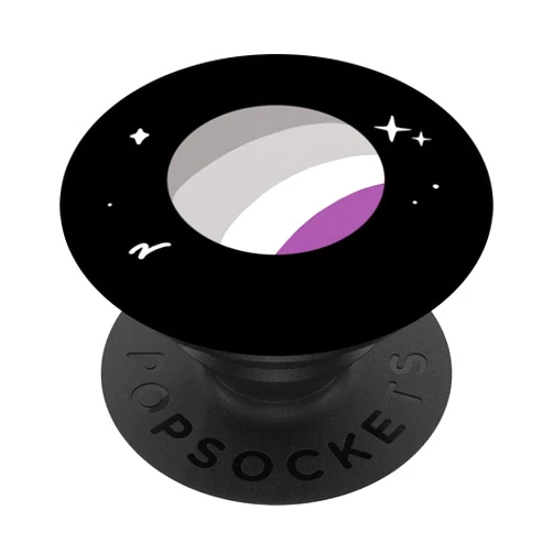 Asexual Planet LGBTQIA Ace Pride Flag Gifts Asexual Planet LGBTQ Ace Pride Flag Space Aesthetic PopSockets PopGrip: Swappable Grip for Phones & Tablets