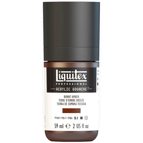 Liquitex Professional Acrylic Gouache, 2-oz (59ml) Bottle, Burnt Umber
