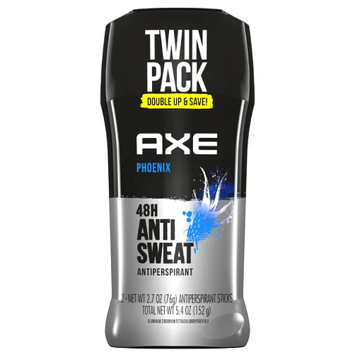 AXE Antiperspirant Deodorant For Men For Long Lasting Freshness Phoenix Crushed Mint And Rosemary 48 Hour Sweat Protection Mens Deodorant 2.7oz Twin Pk