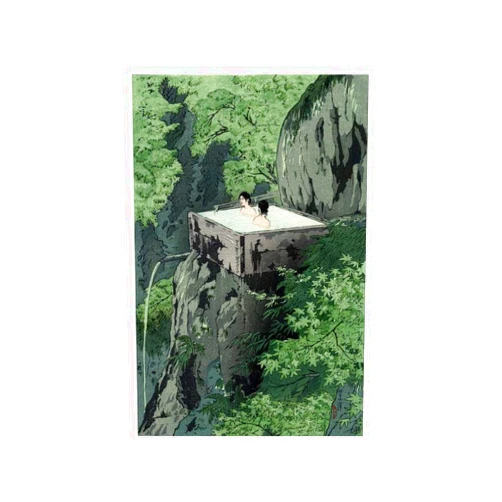 SALUTE Japanese Art Print - Shirahone Hot Spring, Shinshu by Kasamatsu Shiro