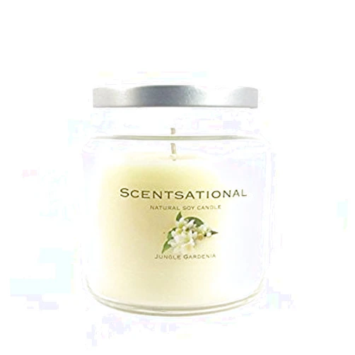 Scentsational JungleGardenia Candle, jar, Ivory