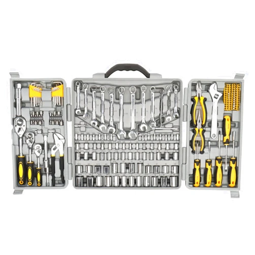 GOODSILO 205 pcs Mechanic Tool Set Men Tools Case for Handyman, Car Repair & DIY Hand Tools Household Tool Kit, Home & Shop Maintenance Portable Tool Box Gray