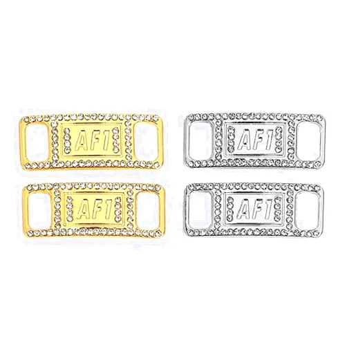 AXRO AF1 Metal Lace Tag Shoelace Charms Shoe Lace Charms for Sneakers Bling Charms AF1 Shoe Lace Charms.
