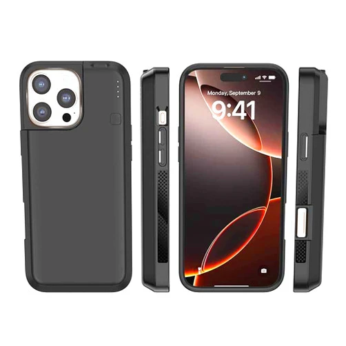 Idealforce Battery Case for iPhone 16 Pro max, Upgraded 8000mAh Battery Pack Rechargeable Charger Case Support for iPhone 16 Pro max(6.7 inch) External Battery Charging Case (Black)